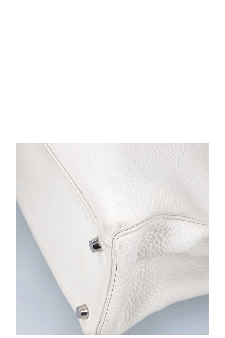 HERMÈS Kelly 32 Togo Blanc 2006