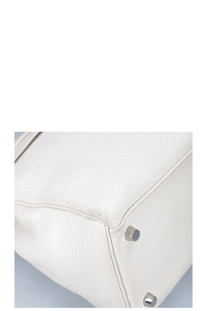 HERMÈS Kelly 32 Togo Blanc 2006