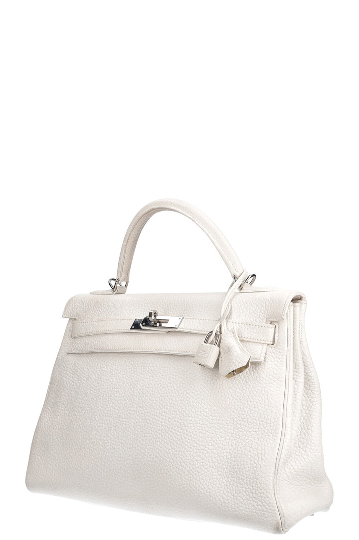 HERMÈS Kelly 32 Togo Blanc 2006