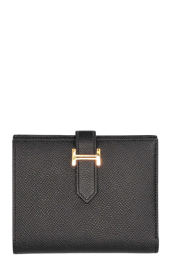 Hermès Béarn Compact Wallet Epsom Black 