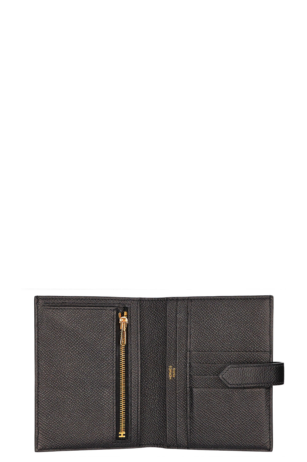 HERMÈS Béarn Portefeuille Compact Epsom Noir