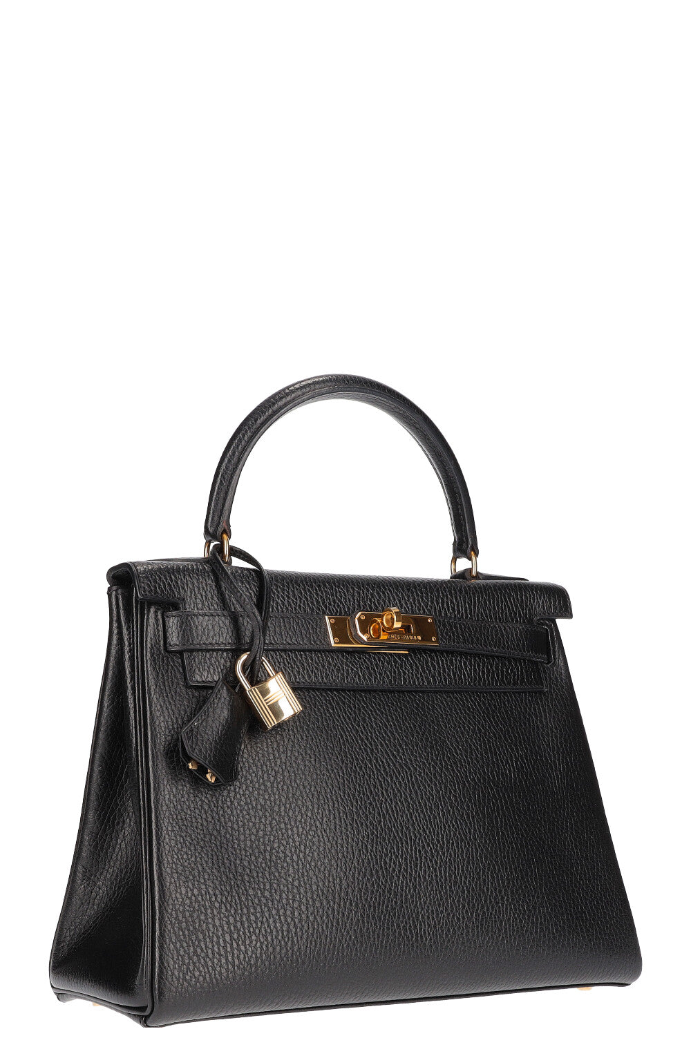 HERMÈS Sac Kelly 28 Cuir Vache Ardennes Noir