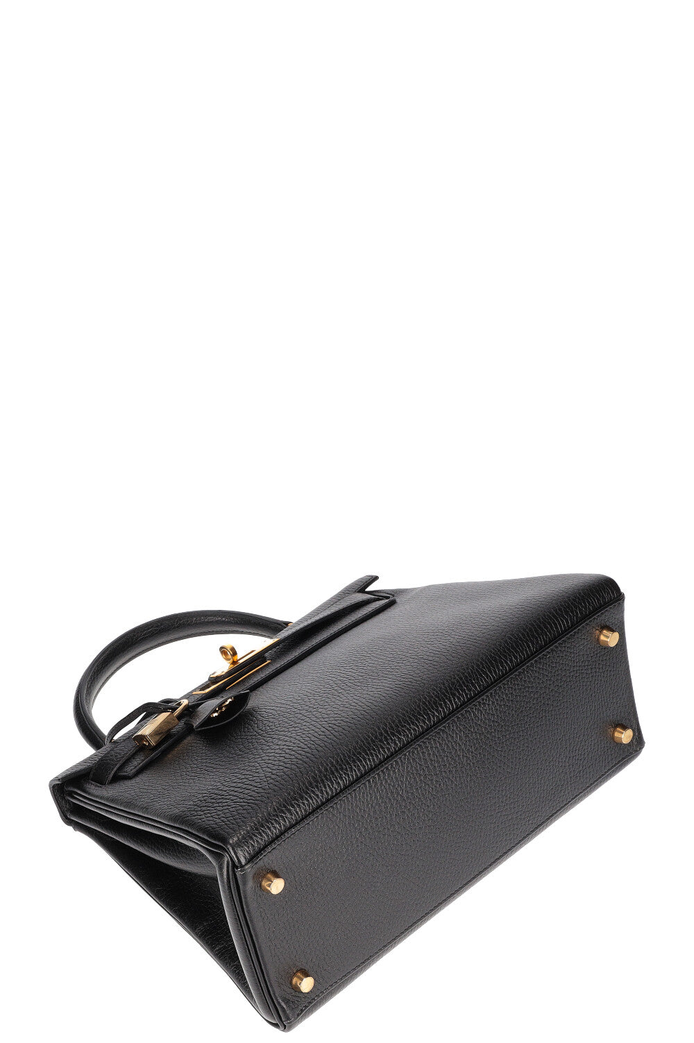 HERMÈS Kelly 28 Bag Vache Ardennes Leather Black