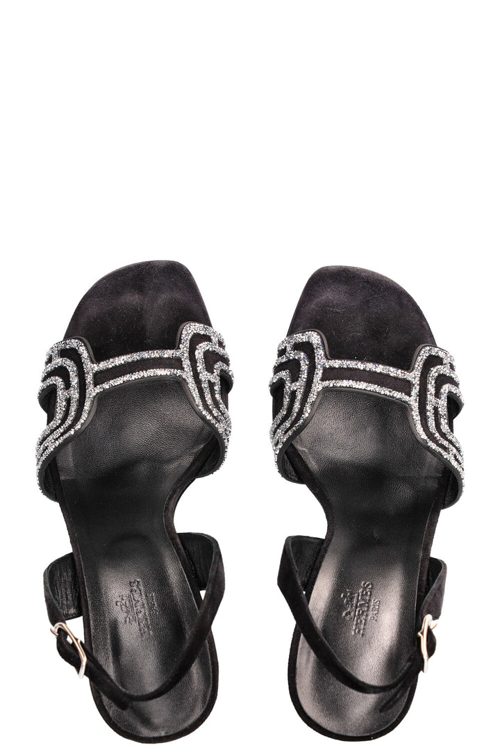 HERMÈS Ella Heels Crystals Black