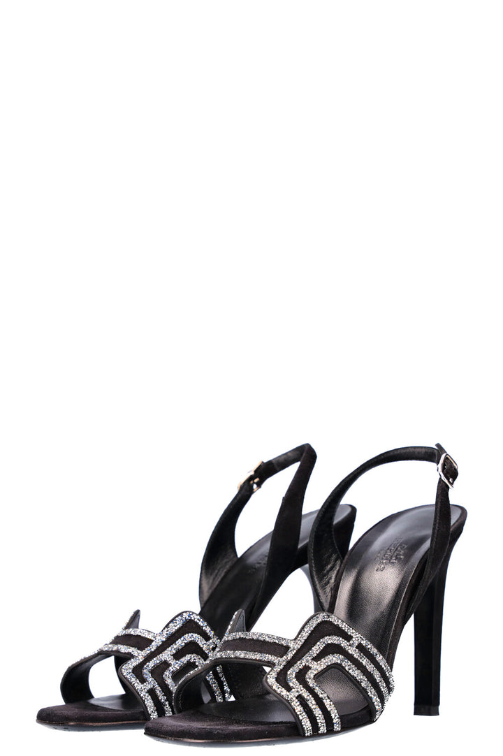 HERMÈS Ella Heels Crystals Black