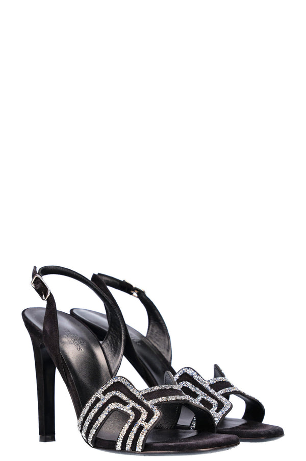 HERMÈS Ella Heels Crystals Black