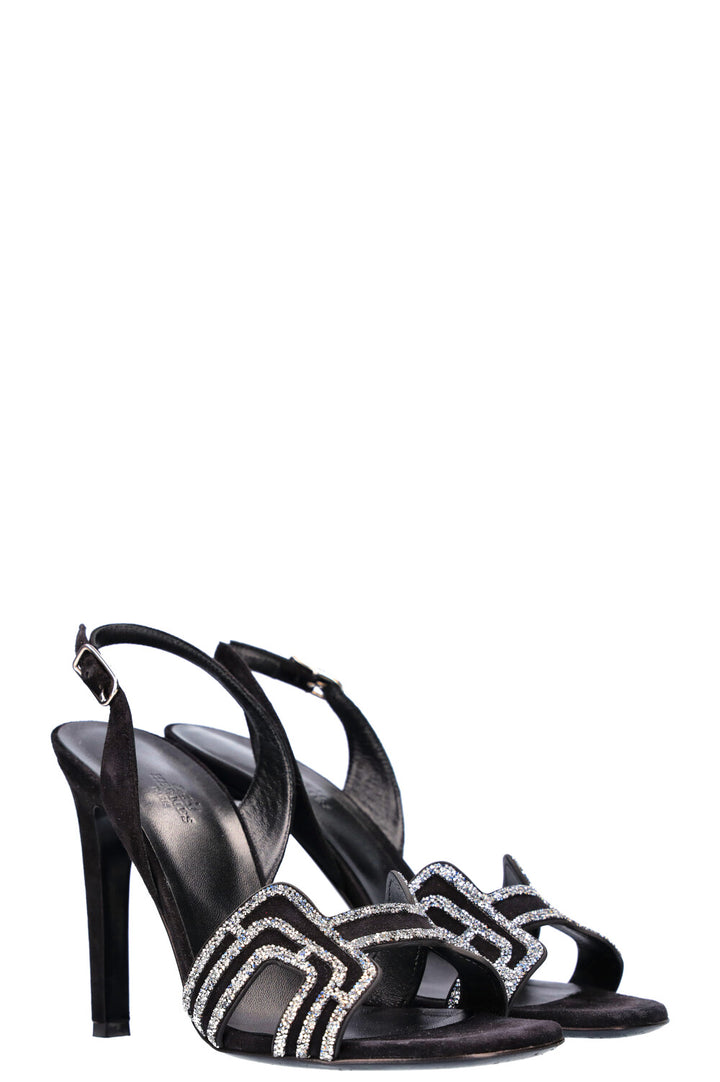 HERMÈS Ella Heels Crystals Black
