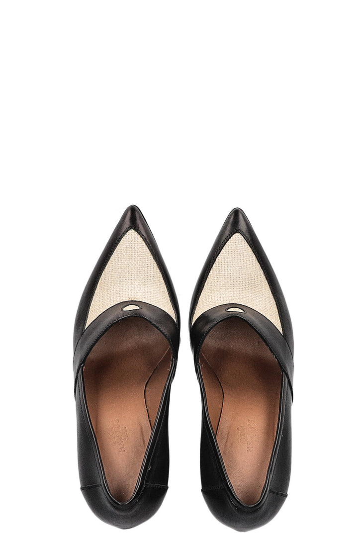 HERMÈS Heels Black Toile