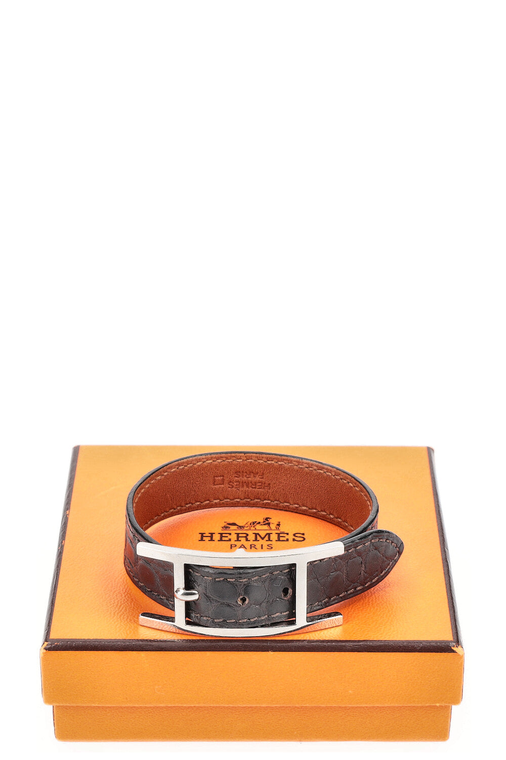 HERMES Hapi Bracelet Alligator Mississippiensis Black REAWAKE