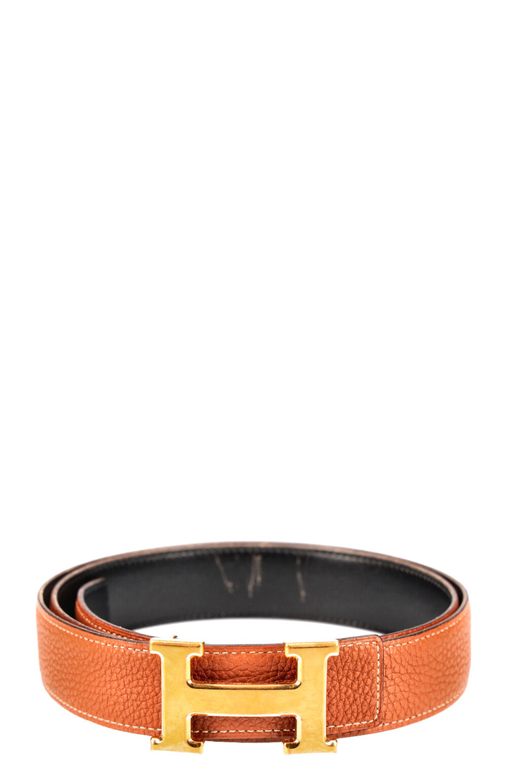 HERMÈS H Belt 32mm Black Gold