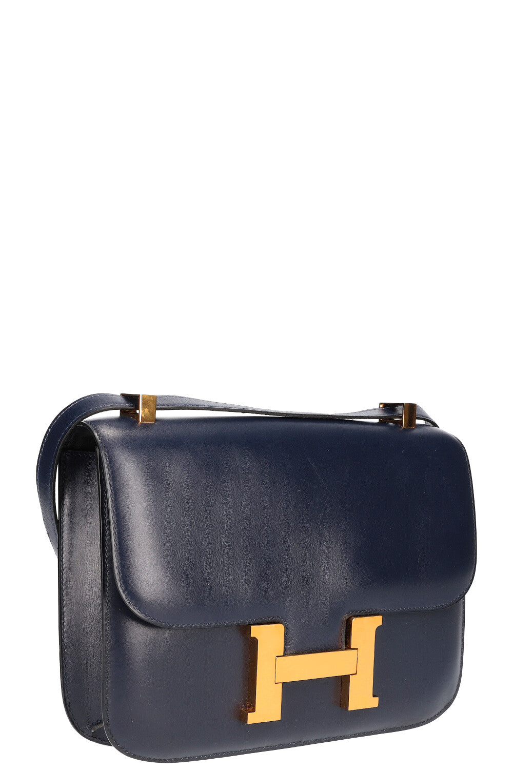 HERMÈS Constance 23 bag Box Leather Navy Blue