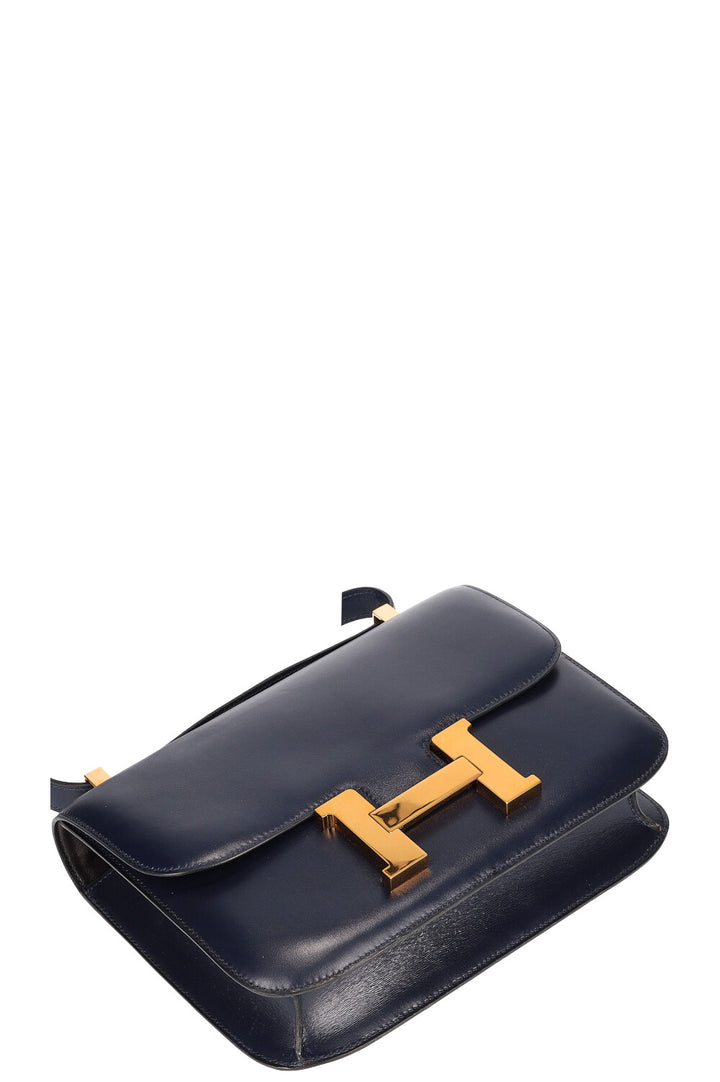 HERMÈS Constance 23 bag Box Leather Navy Blue