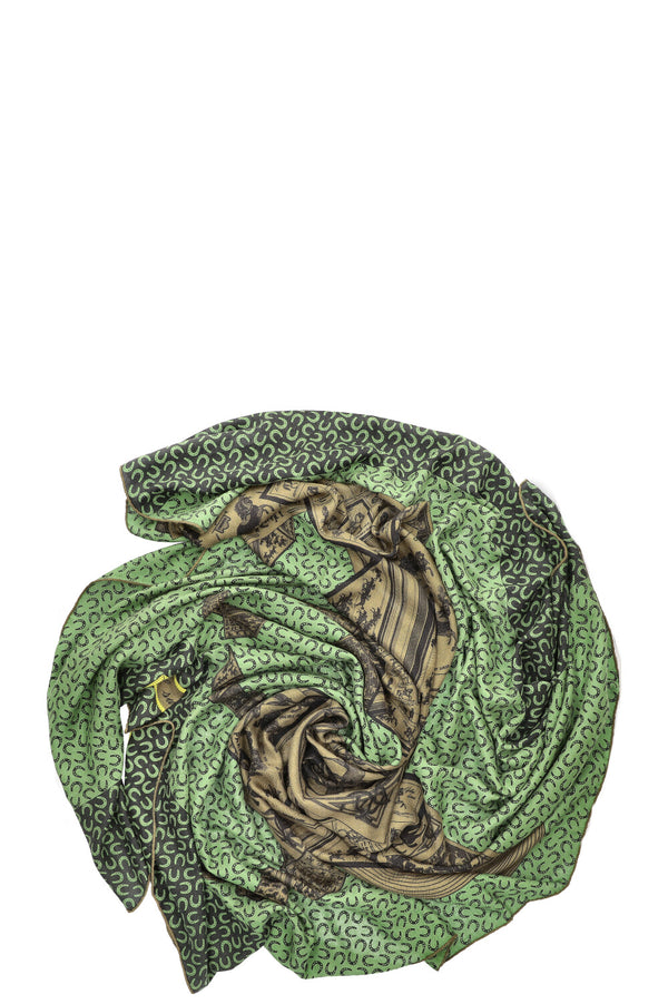 HERMÈS Foulard Chale Cheval Cachemire &amp; Soie