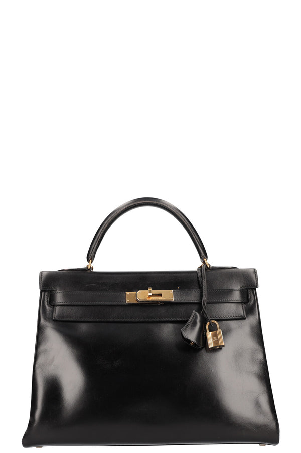 Hermès Kelly 32 Retourne Box Black Noir