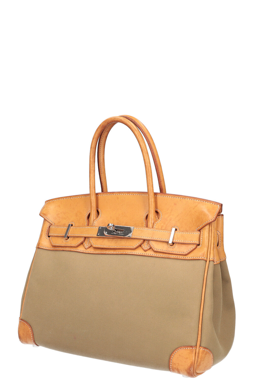 HERMES Birkin 30 Barenia Toile Officier