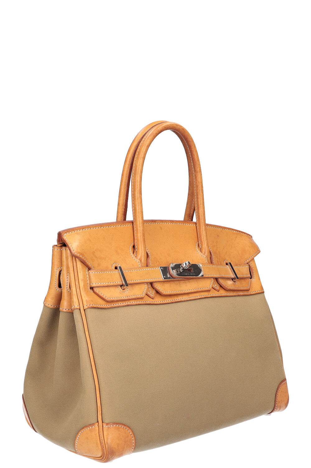 HERMES Birkin 30 Barenia Toile Officier