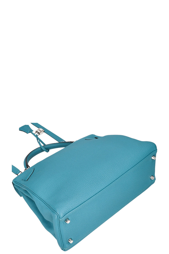 HERMÈS Kelly 32 Togo Turquoise