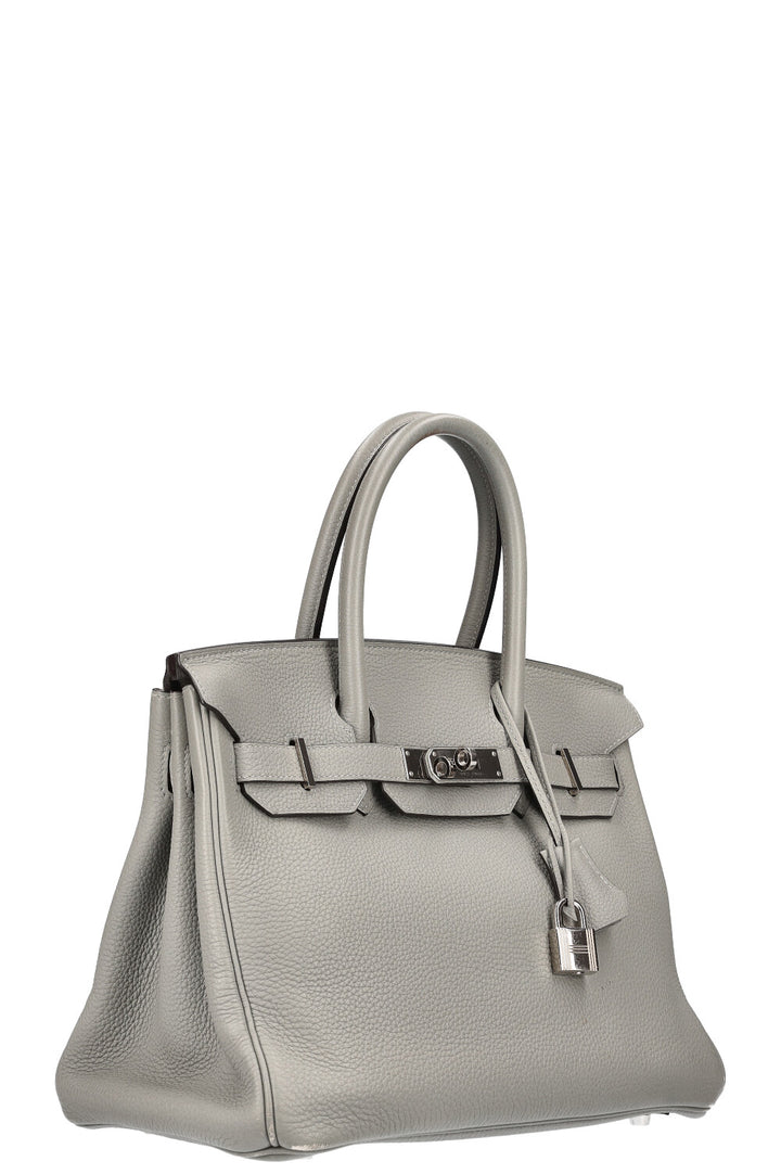 HERMÈS Birkin 30 Togo Gris Mouette