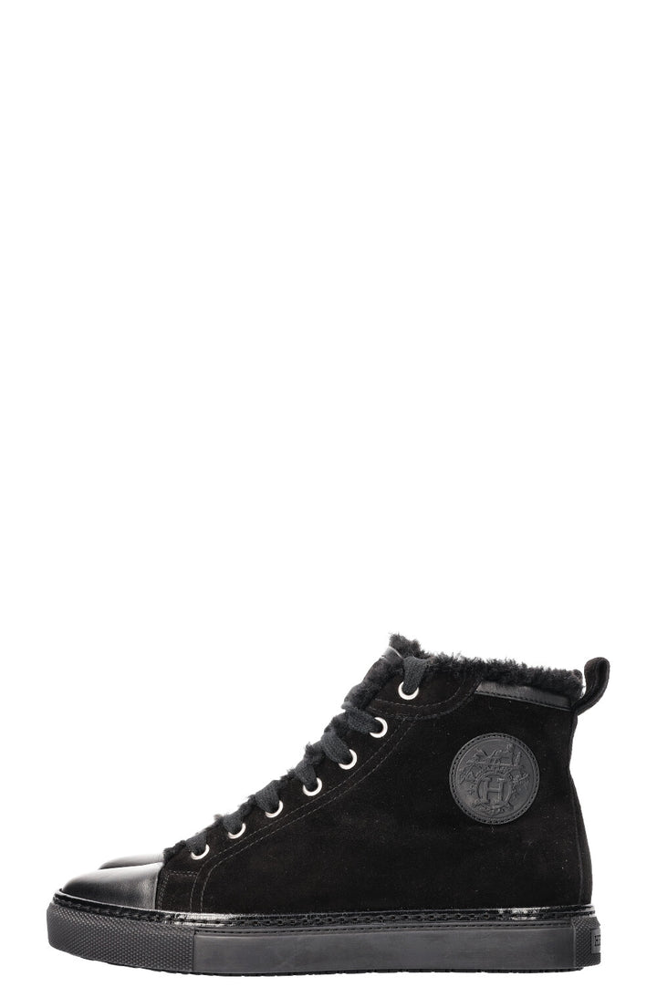 HERMÈS Jimmy Sneakers Shearling Black