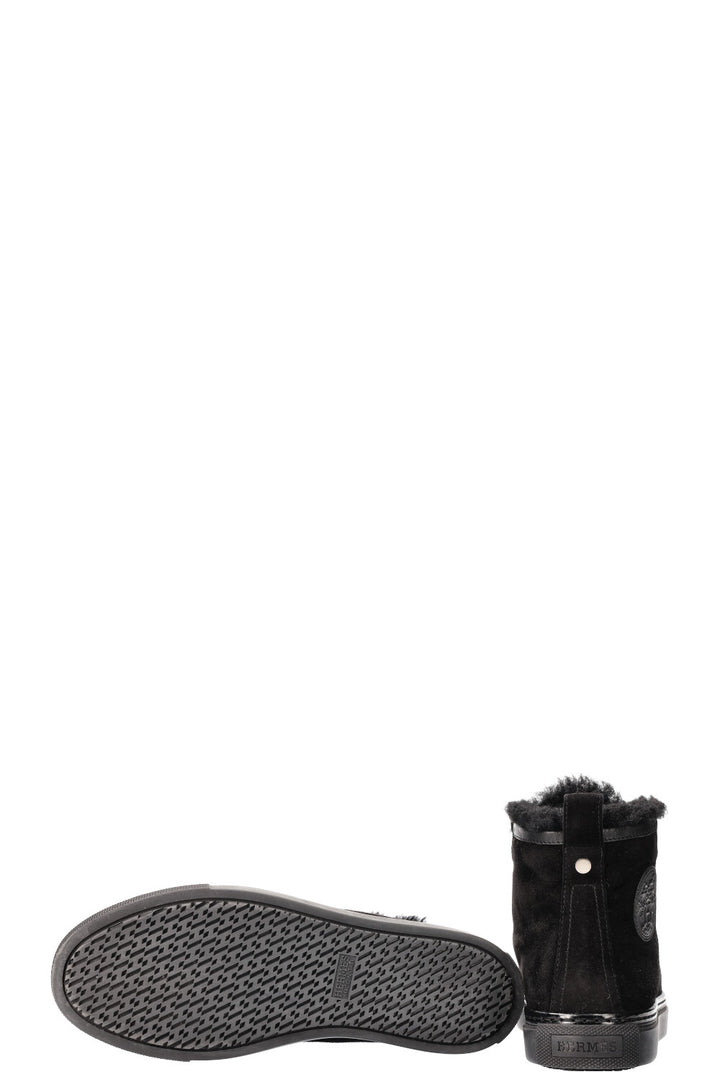 HERMÈS Jimmy Sneakers Shearling Black