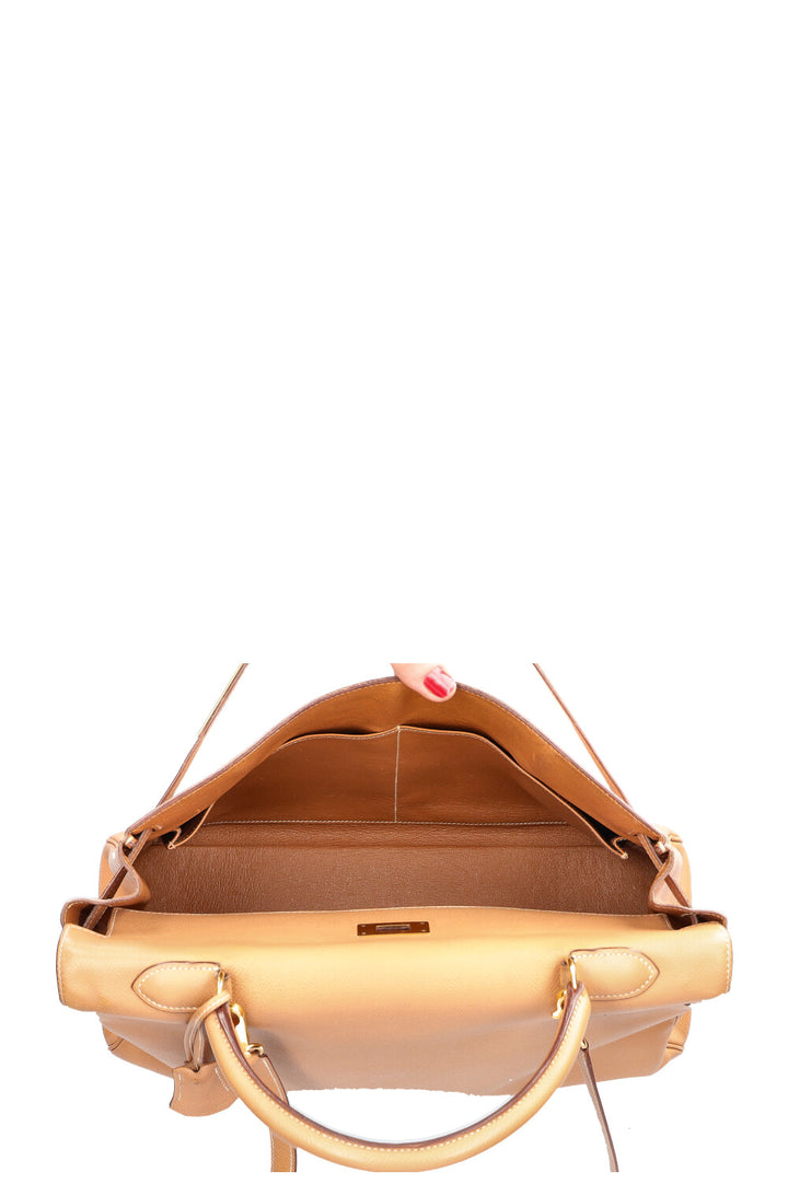 HERMÈS Kelly 35 Retourne Epsom Naturelle
