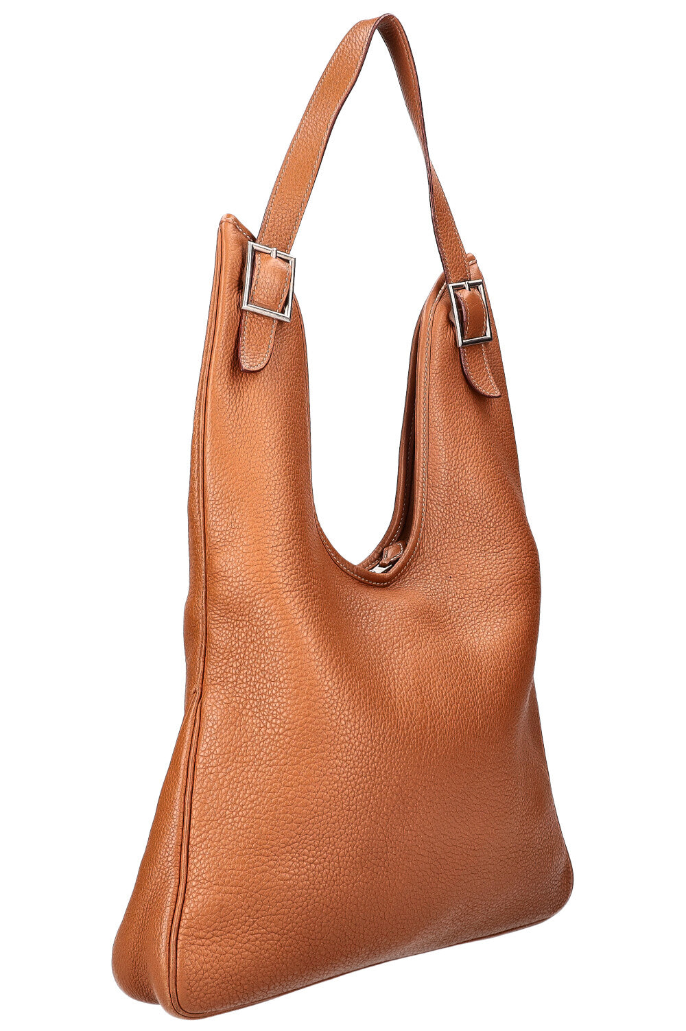 Hermes Dark Brown Clemence Leather Sac Massai PM Shoulder Bag