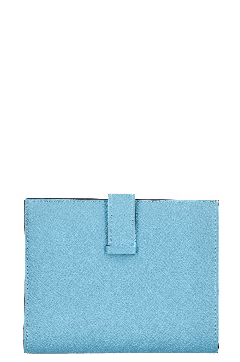 HERMÈS Béarn Compact Wallet Epsom Bleu Du Nord Rouge de Coeur