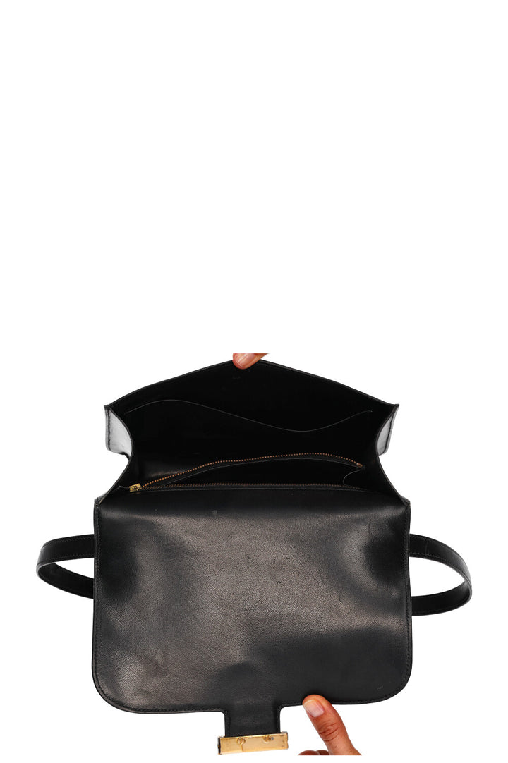 HERMÈS Constance Bag 23 Box Calf Leather Black