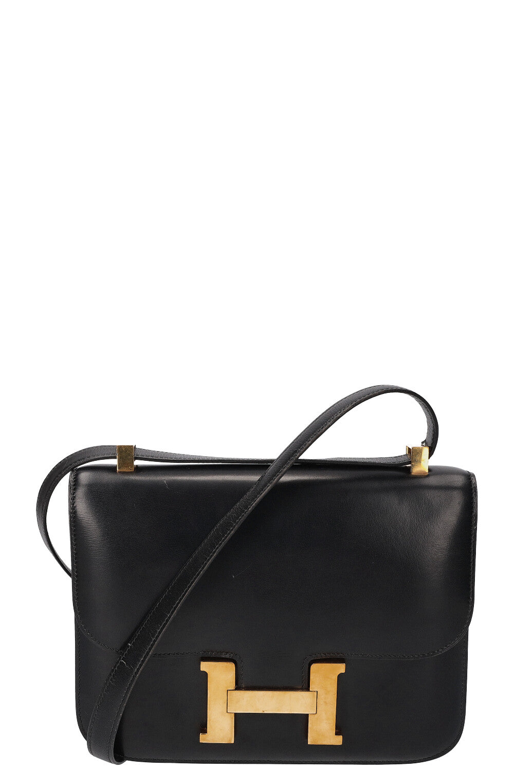 HERMÈS Constance Bag 23 Box Calf Leather Black