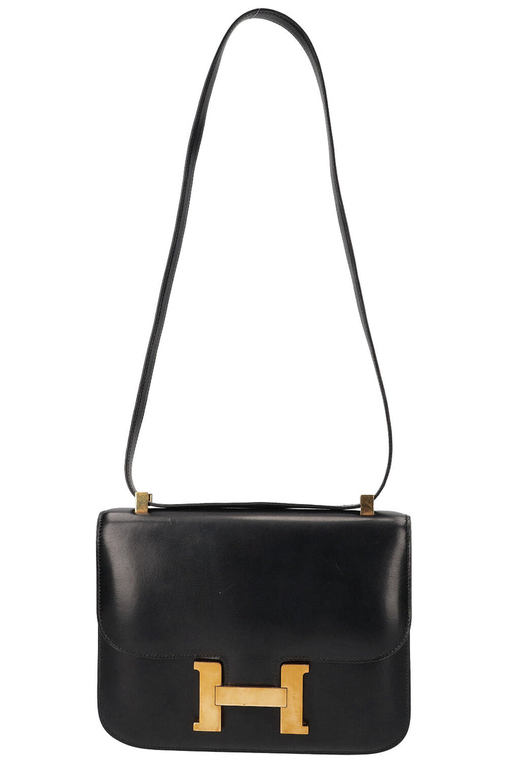 HERMÈS Constance Bag 23 Box Calf Leather Black