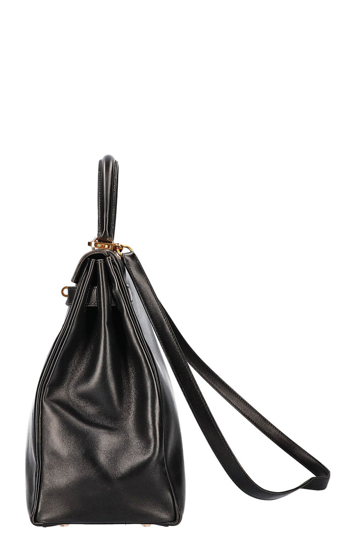 HERMÈS Kelly 35 Box Black