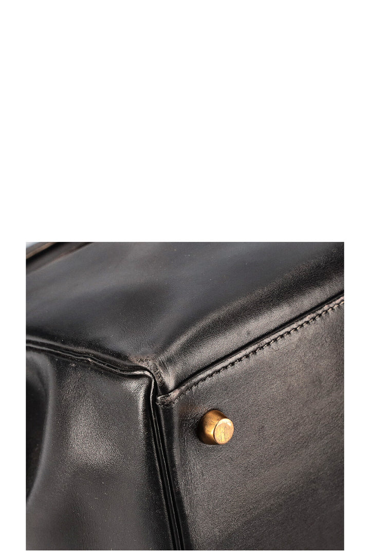 HERMÈS Kelly 35 Box Black