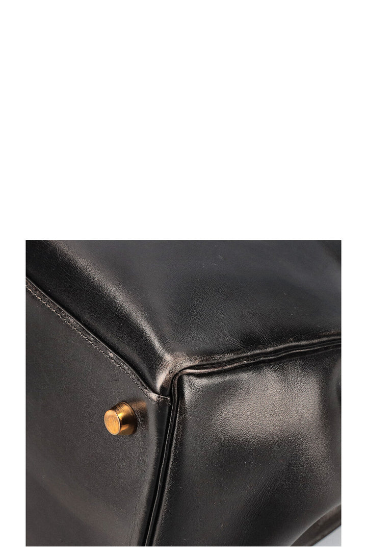 HERMÈS Kelly 35 Box Black