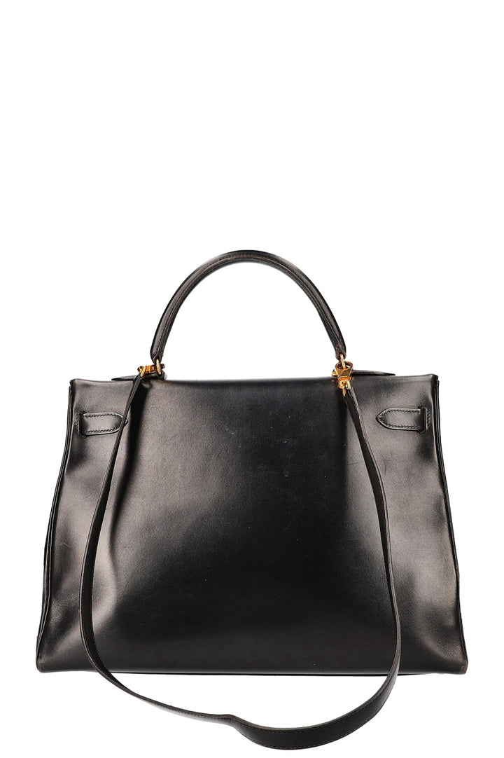 HERMÈS Kelly 35 Box Black