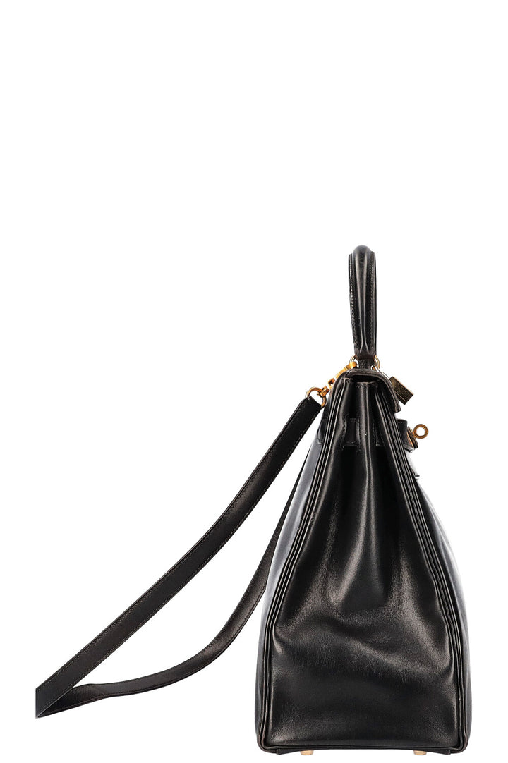 HERMÈS Kelly 35 Box Black
