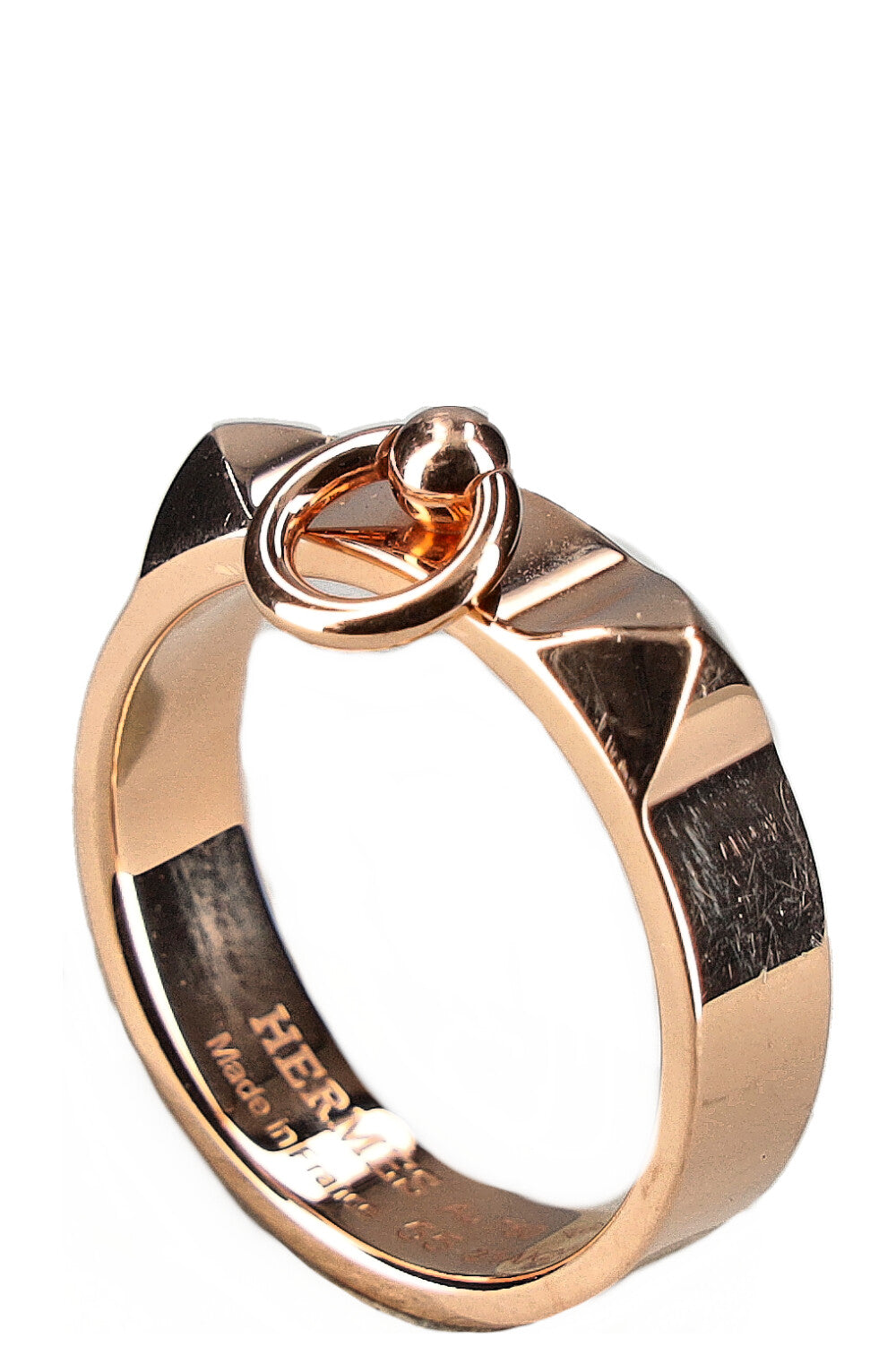 HERMES Necklace De Chien Ring Rose Gold REAWAKE