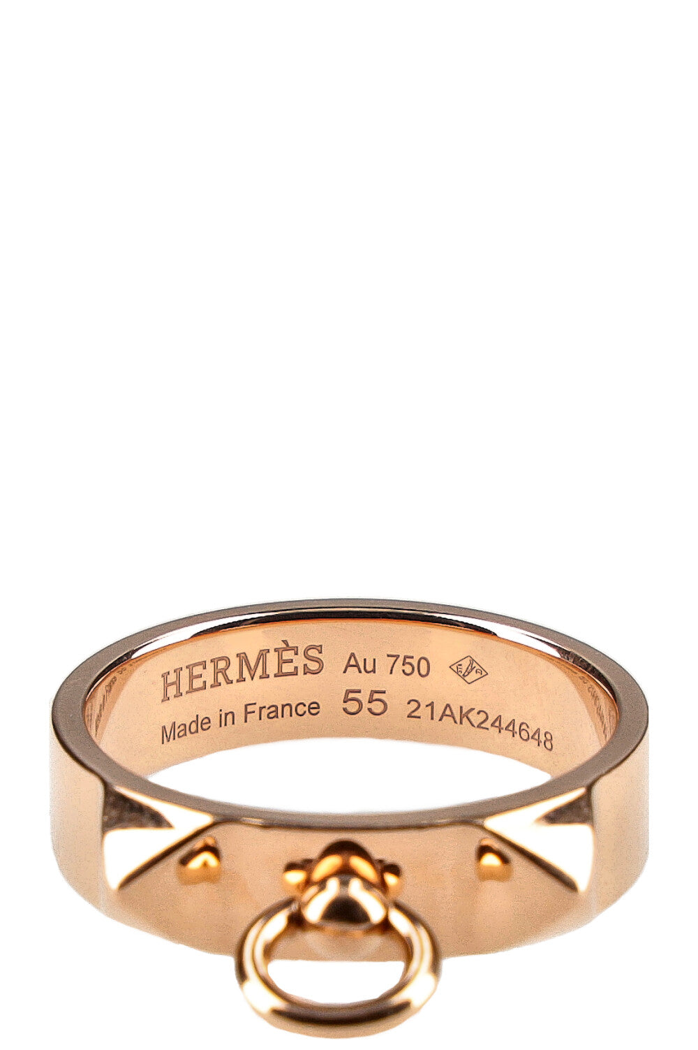 Hermes 18K Rose Gold Collier de Chien CDC Ring