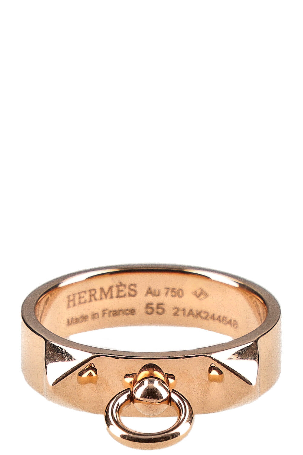 HERMÈS Necklace De Chien Ring Rose Gold