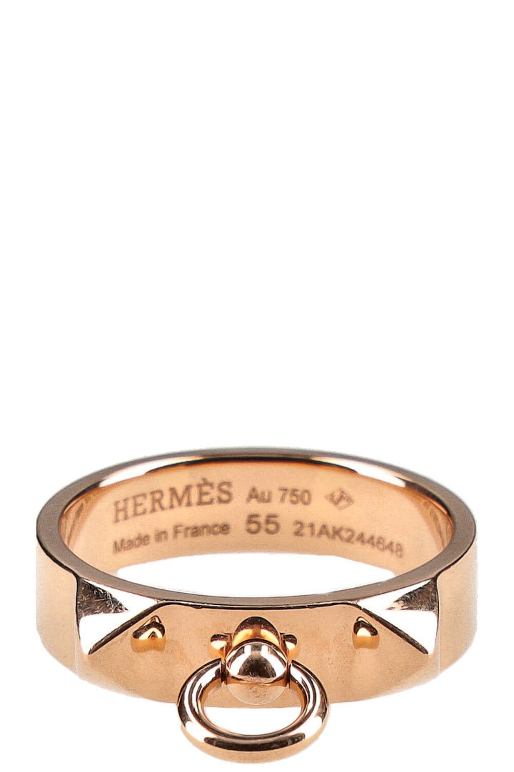 HERMÈS Necklace De Chien Ring Rose Gold