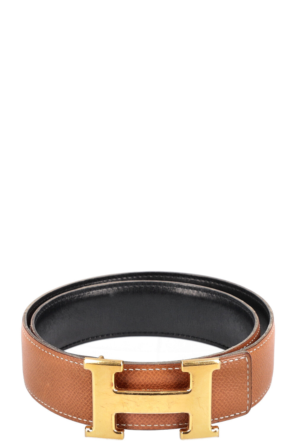 HERMES Constance Belt 85 cm Cognac REAWAKE