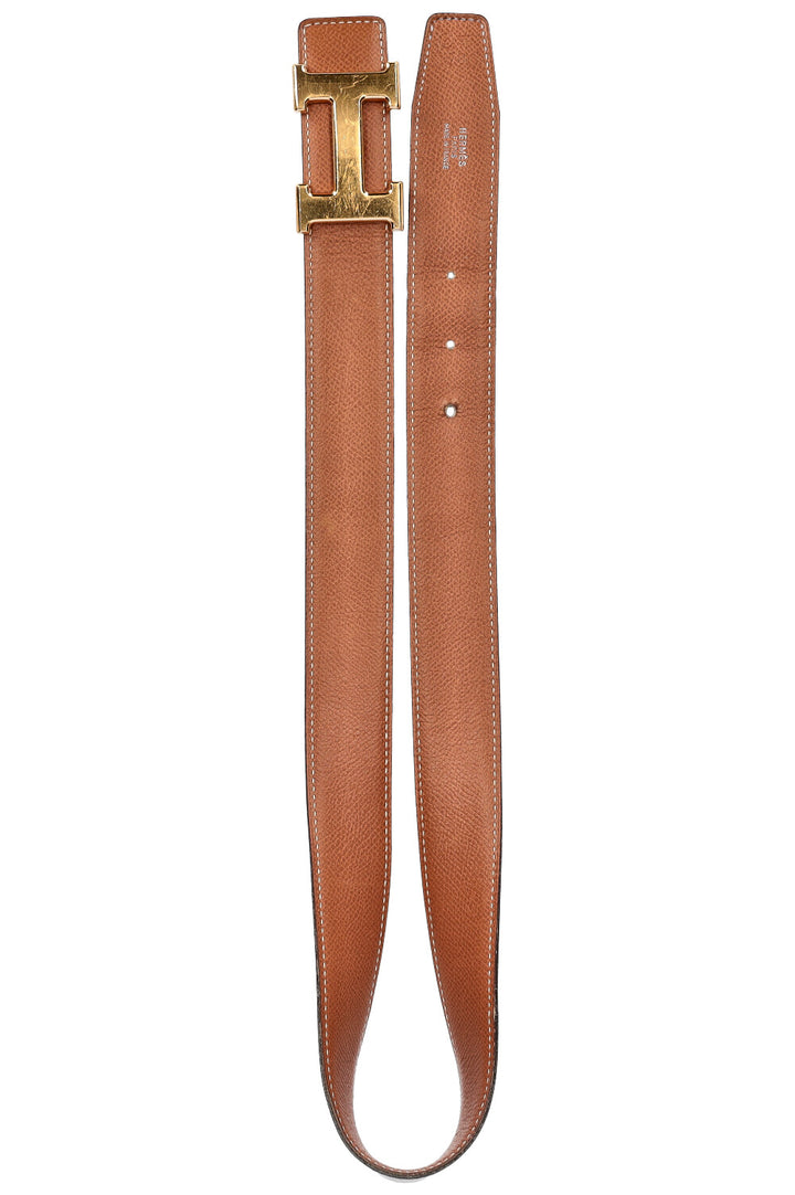 HERMÈS Ceinture Constance 85 cm Cognac