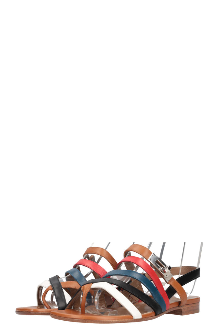 HERMÈS Marine Sandals Tricolor Gold