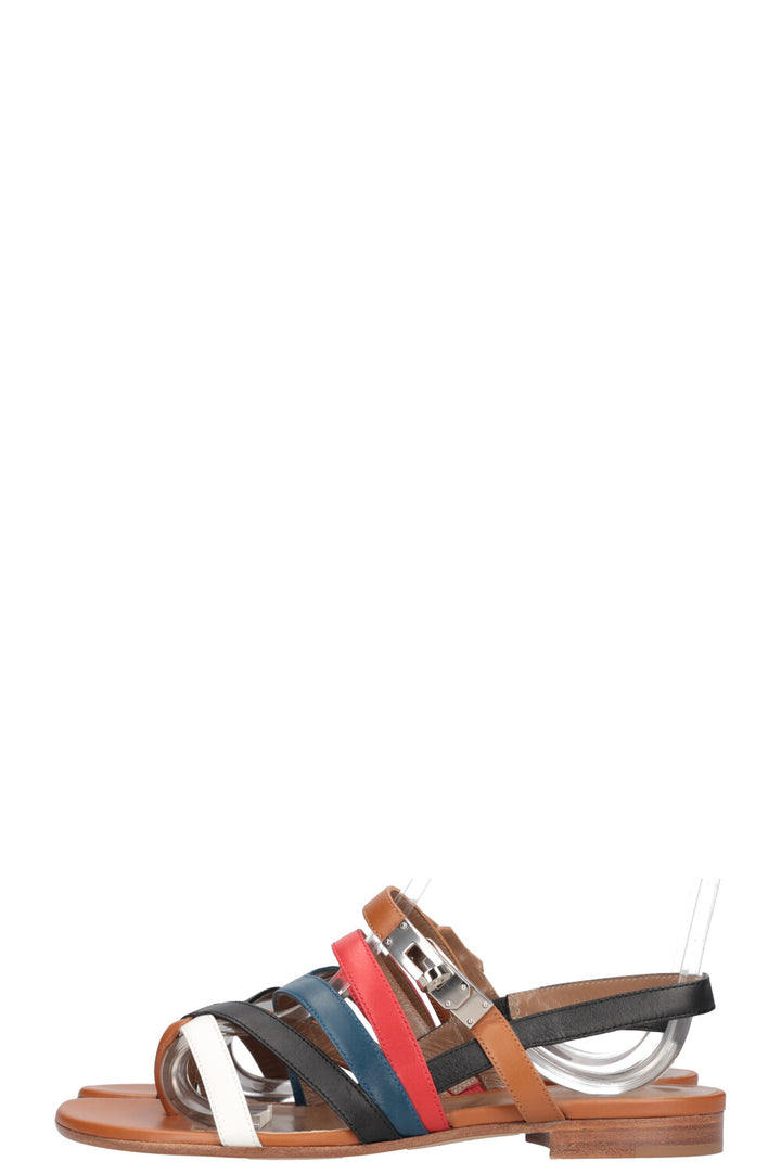 HERMÈS Marine Sandals Tricolor Gold