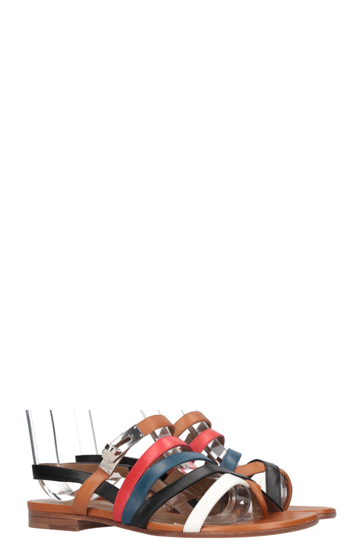 HERMÈS Marine Sandals Tricolor Gold