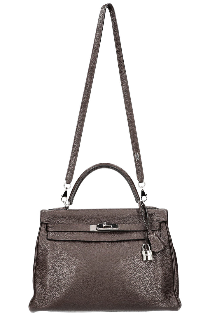 HERMÈS Kelly 32 Chocolate Clemence