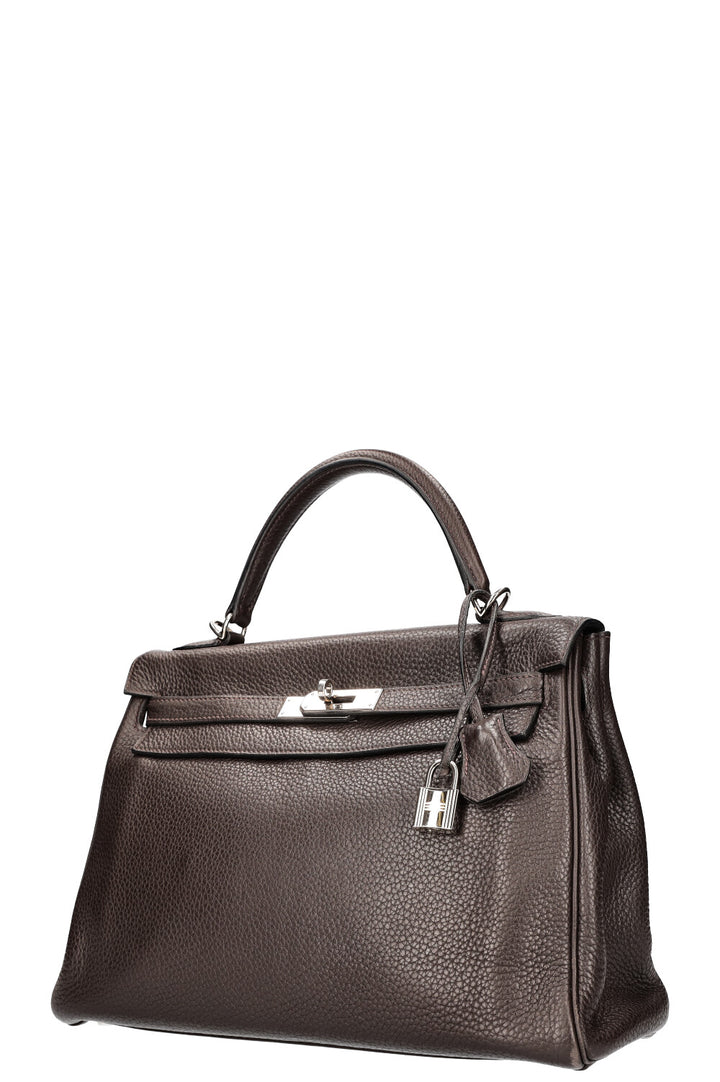 HERMÈS Kelly 32 Chocolate Clemence