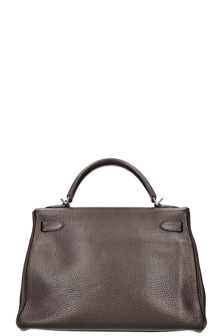 HERMÈS Kelly 32 Chocolate Clemence