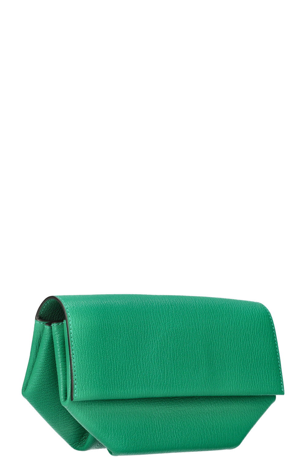 HERMÈS Opli Clutch Chèvre Mysore Vert Menthe