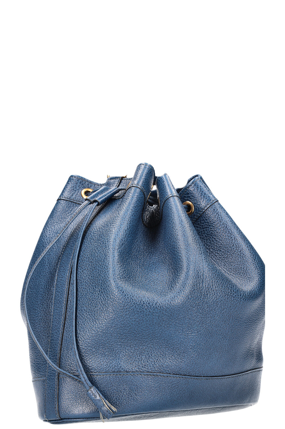 HERMÈS Market Bucket Bag Blue 1980