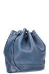 HERMÈS Market Bucket Bag Blue 1980
